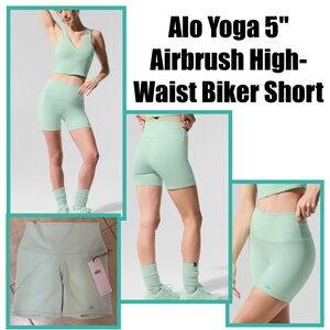 Alo Yoga 5" Airbrush High-Waist Biker Shorts